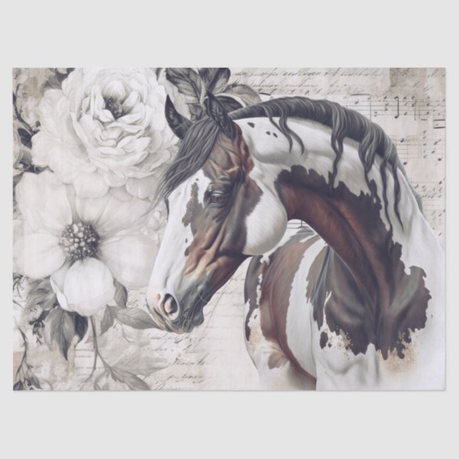 American Paint Horse Decoupage Tissue Paper (Front)