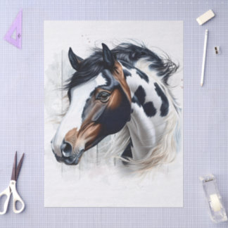American Paint Horse Decoupage Tissue Paper