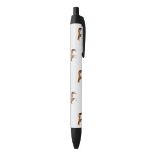 American Paint Horse Equestrian Watercolor Black Ink Pen