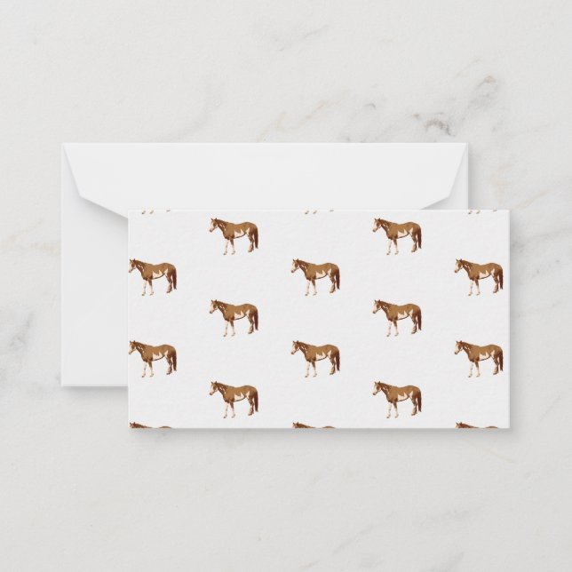 American Paint Horse Equestrian Watercolor Card (Front)