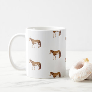 American Paint Horse Equestrian Watercolor Coffee Mug