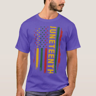 American  pan african colours for celebrating June T-Shirt