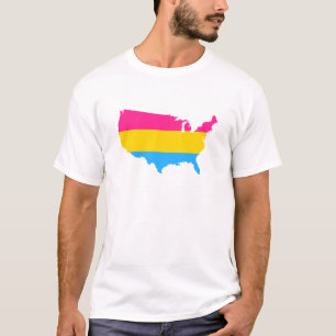 American pansexuality pride map T-Shirt
