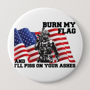 American Patriot 10 Cm Round Badge