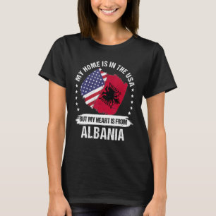 American Patriot Albania Flag American Albanian Ro T-Shirt