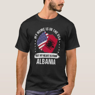 American Patriot Albania Flag American Albanian Ro T-Shirt