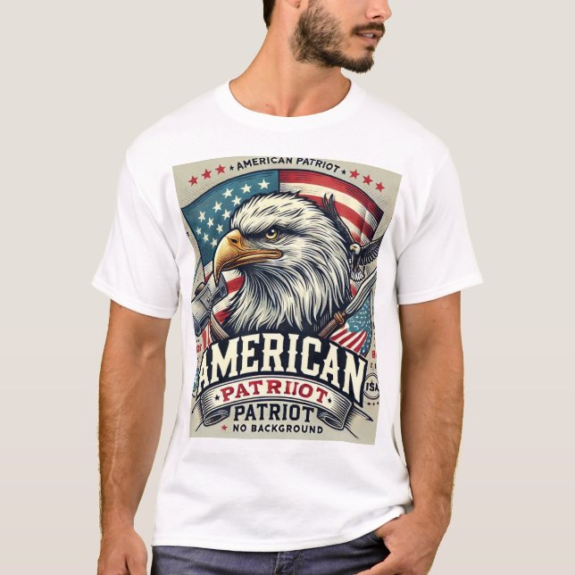 American Patriot Bald Eagle T-Shirt Design (Front)