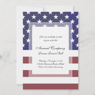 American Patriot Classic Stars and Stripes US Flag Invitation