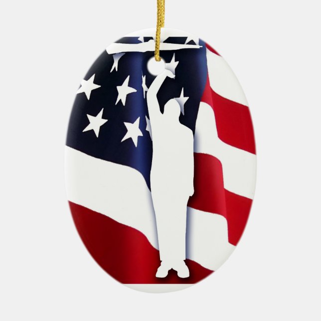 American Patriot Driller Ornament (Front)