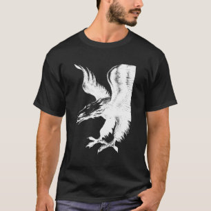 American Patriot Eagle Black White T-Shirt