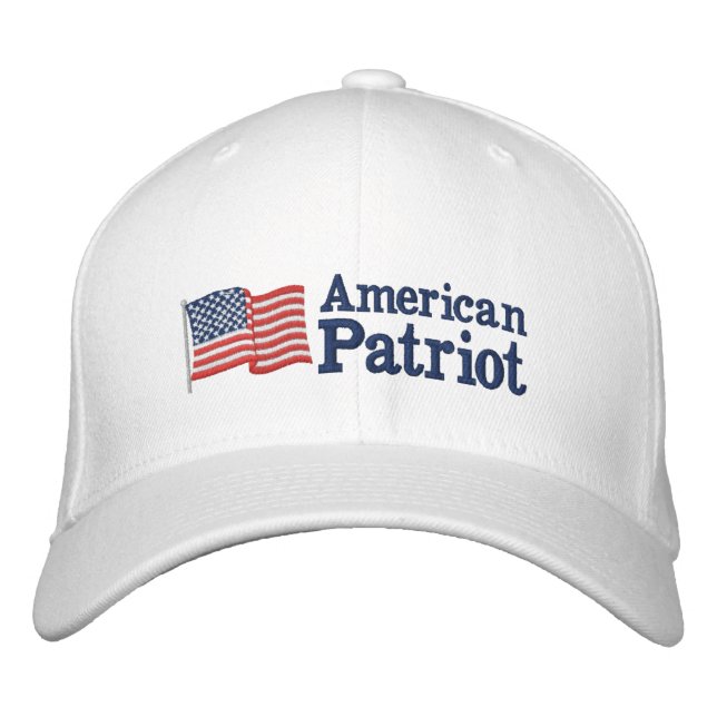 American Patriot Flag W Embroidered Hat (Front)