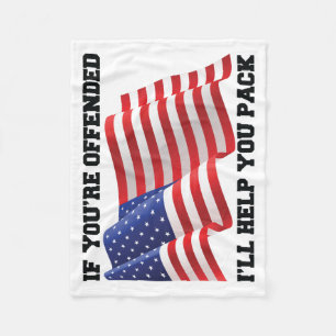 American patriot fleece blanket