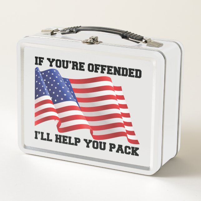 American patriot  metal lunch box (Front)