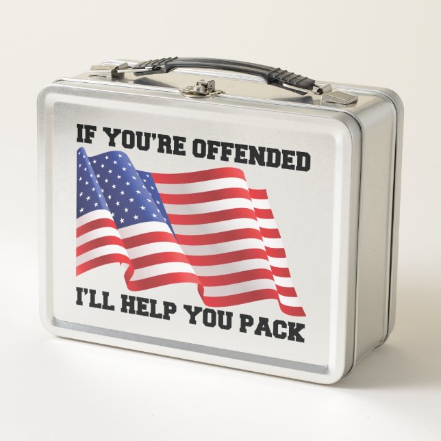 American patriot metal lunch box (Front)