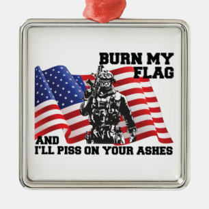 American Patriot Metal Tree Decoration