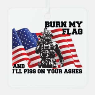American Patriot Metal Tree Decoration