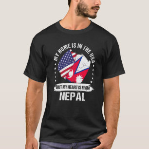 American Patriot Nepal Flag American Nepalese Root T-Shirt