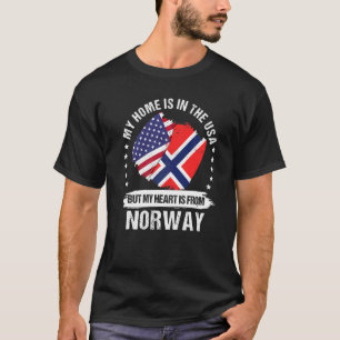 American Patriot Norway Flag American Norwegian Ro T-Shirt