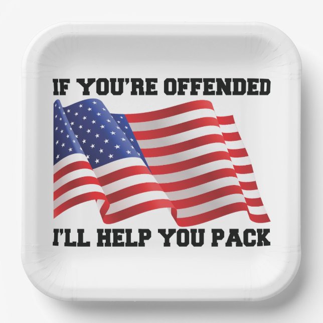 American patriot  paper plate (Front)