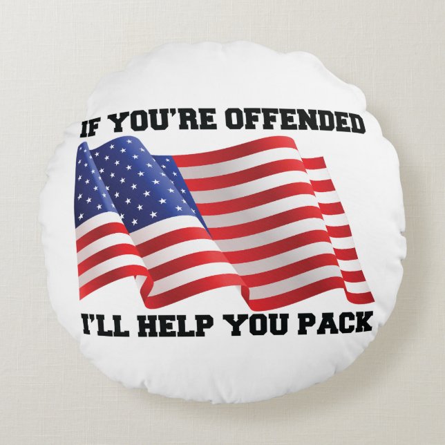 American patriot  round cushion (Front)