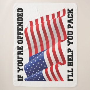 American patriot sherpa blanket