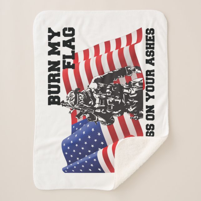 American Patriot  Sherpa Blanket (Front)