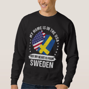 American Patriot Sweden Flag American Swedish Root Sweatshirt