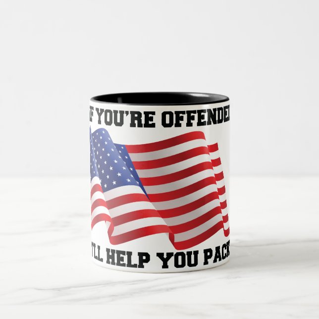 American patriot  Two-Tone coffee mug (Center)