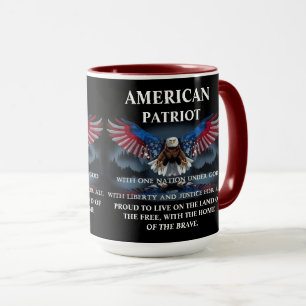 AMERICAN PATRIOT WITH ONE NATION UNDER GOD MUG