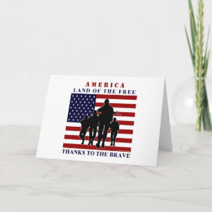 American Patriotic Blank Note Card