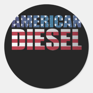 American Patriotic Diesel Mechanic Classic Round Sticker