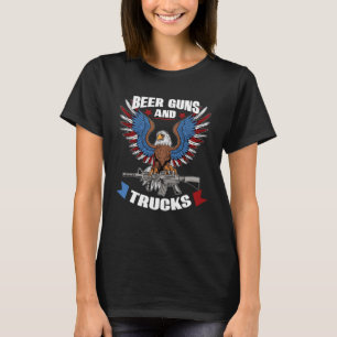 American Patriotic Eagle Fourth Of July USA Truck  T-Shirt