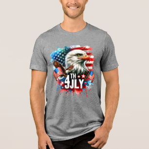 American Patriotic Eagle Sublimation-61905 Tri-Blend Shirt