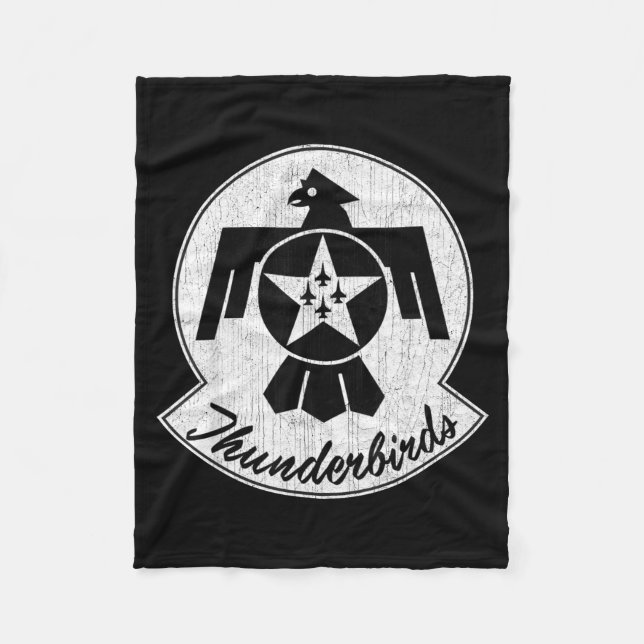 American Patriotic F16 Fighter 57th Wing Tbirds Gi Fleece Blanket (Front)