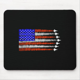 American patriotic fighter jets usa flag 4th of mouse mat