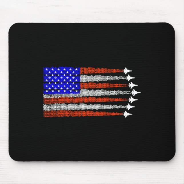 American patriotic fighter jets usa flag 4th of mouse mat (Front)
