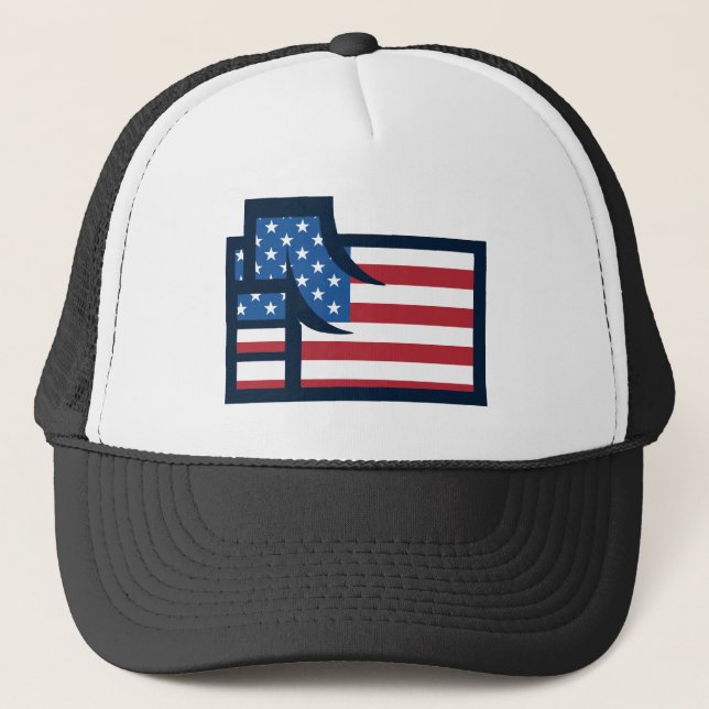 American Patriotic Fist Trucker Hat (Front)
