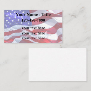 American Patriotic Flag Background Business Card