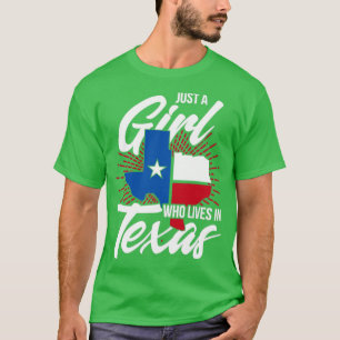 American Patriotic Flag Texas Girl Texan T-Shirt