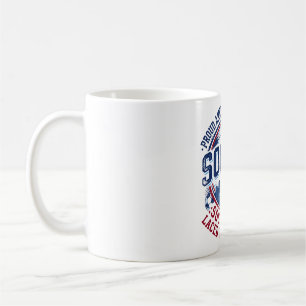 American Patriotic Football Fan Skyline Silhouette Coffee Mug