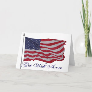 American patriotic get well card