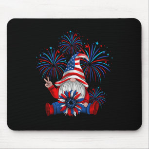 American Patriotic Gnome Usa Independence Day 4th  Mouse Mat