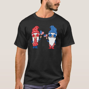 American Patriotic Gnomes 4th Of July Independence T-Shirt