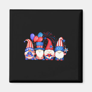 American Patriotic Gnomes Usa Independence Day 4th Magnet