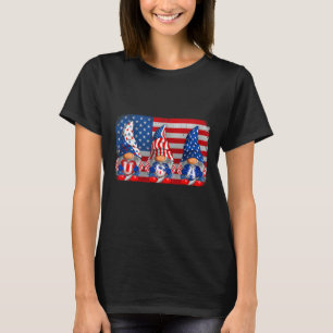 American Patriotic Gnomes Usa Independence Day 4th T-Shirt