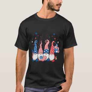 American Patriotic Gnomes Usa Independence Day 4th T-Shirt