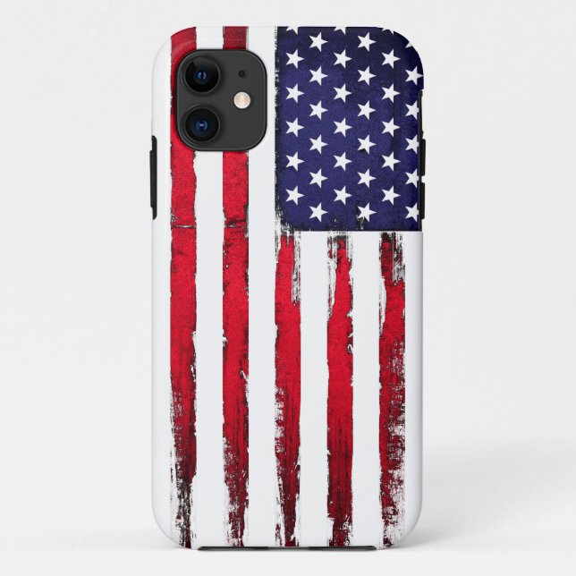 American Patriotic Grunge flag Case-Mate iPhone Case (Back)