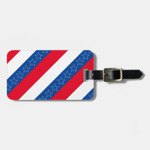 American patriotic luggage tag