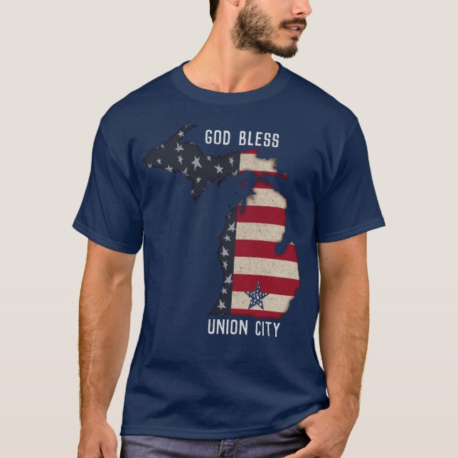 AMERICAN PATRIOTIC MICHIGAN | YOUR TOWN T-Shirt (Front)