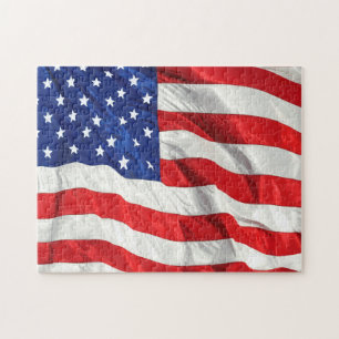 American Patriotic Stars And Stripes Jigsaw Puzzle